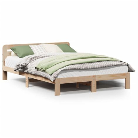 Lit double，Lit adulte，Cadre de lit sans matelas 160x200 cm bois massif de pin CFW8478748