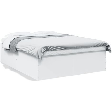 Lit double，Lit adulte，Cadre de lit sans matelas blanc 160x200 cm CFW8285633