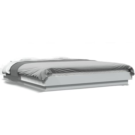 Lit double，Lit adulte，Cadre de lit sans matelas blanc 160x200 cm CFW9420012