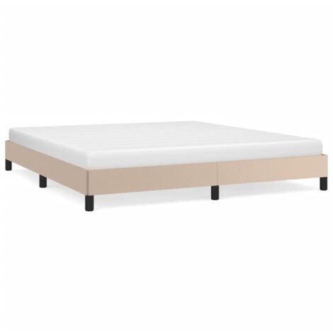 Lit double，Lit adulte，Cadre de lit sans matelas cappuccino 160x200 cm similicuir CFW1728452