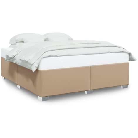 Lit double，Lit adulte，Cadre de lit sans matelas cappuccino 180x200 cm similicuir CFW4157830