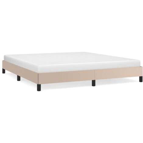 Lit double，Lit adulte，Cadre de lit sans matelas cappuccino 180x200 cm similicuir CFW8315751