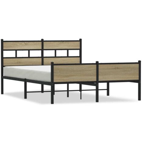 Lit double,Lit adulte,Cadre de lit sans matelas chêne sonoma 140x190 cm CFW1328228