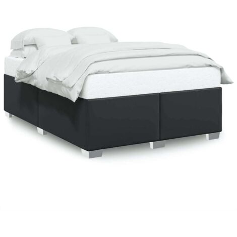 Lit double，Lit adulte，Cadre de lit sans matelas noir 160x200 cm similicuir CFW7323713
