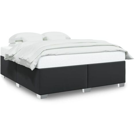 Lit double，Lit adulte，Cadre de lit sans matelas noir 180x200 cm similicuir CFW2655650