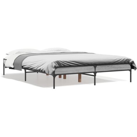 Lit double,Lit adulte,Cadre de lit sans matelas sonoma gris 140x190 cm CFW7777145