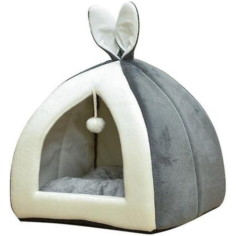 Lit douillet pour cochon d'Inde, grande maison-nid et petite niche - Accessoire mignon et confortable pour chat, idéal pour les lapins indiens.
