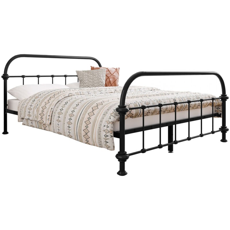 Arredamento1 - Lit Elmira 102 , Double, 160x200, Métal, Sommier à lattes, 160x213x100cm