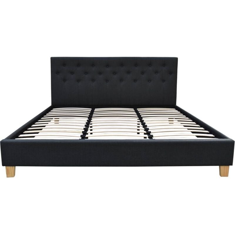 Habitat Et Jardin - Lit 'Emmy' - 180 x 200 cm - Gris foncé