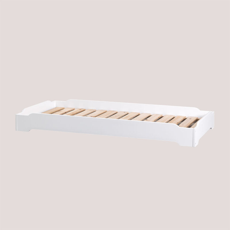 Lit Empilable en Bois pour Matelas de 90 cm Gary Kids Sklum Blanc