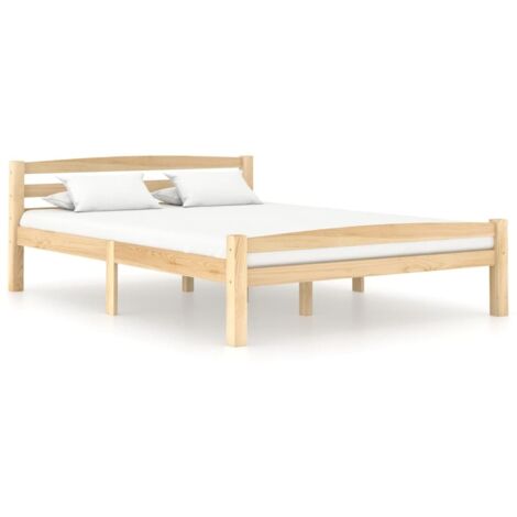 Lit en Bois de pin massif 140x200