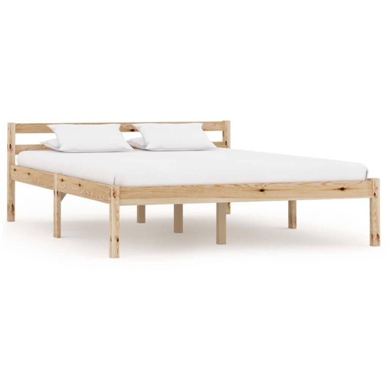 Vidaxl - Cadre de lit Bois de pin massif 140 x 200 cm