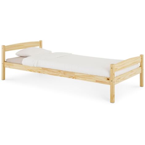 Lit en pin BORIS, 90 x 200 cm, vernis naturel