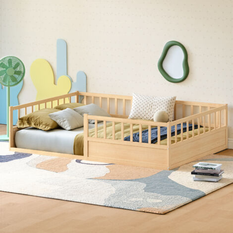 Lit enfant 140x200cm bois massif pin