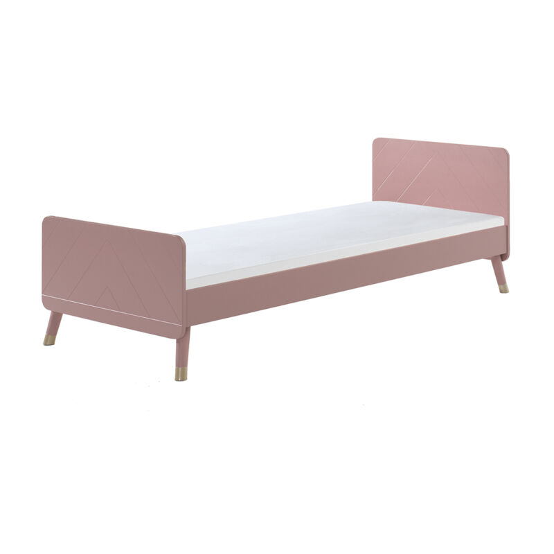 Lit 90x200 Sommier Inclus Vipack Billy - Terra Rose