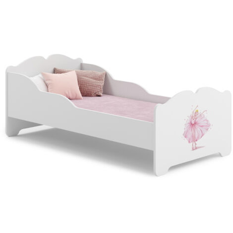 Lit enfant ANNA avec matelas 160x80 Princesse en couronne