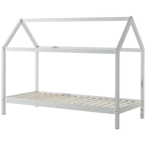 Lit Enfant Cabane "Dallas" 90x200cm Blanc