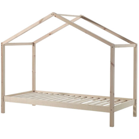 Lit Enfant Cabane "Dallas II" 90x200cm Naturel