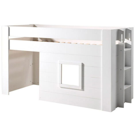 Lit Enfant Cabane "Noah" 90x200cm Blanc