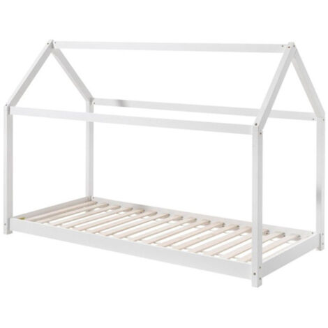 Lit Enfant Design "Cabane" 90x200cm Blanc