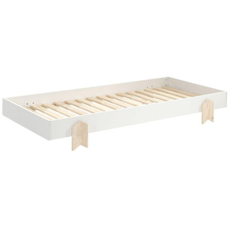 Lit Enfant en Bois "Modulo Arrow" 90x200cm Blanc