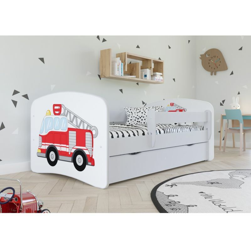 Kocot Kids - Lit blanc Babydreams pompier avec un tiroir sans matelas 140/70