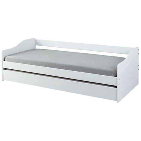 Lit Enfant Gigogne "Léana" 90x200cm Blanc