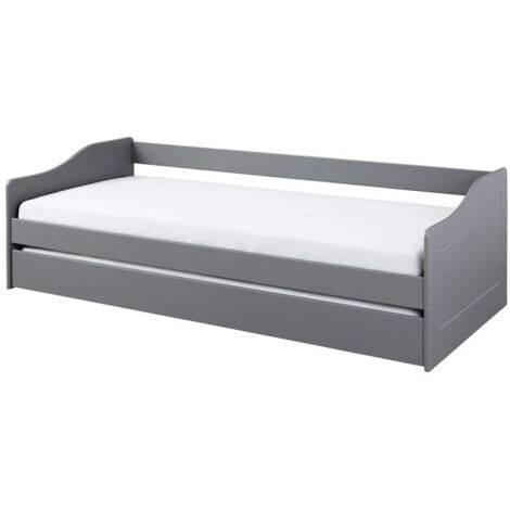 Lit Enfant Gigogne "Léana" 90x200cm Gris
