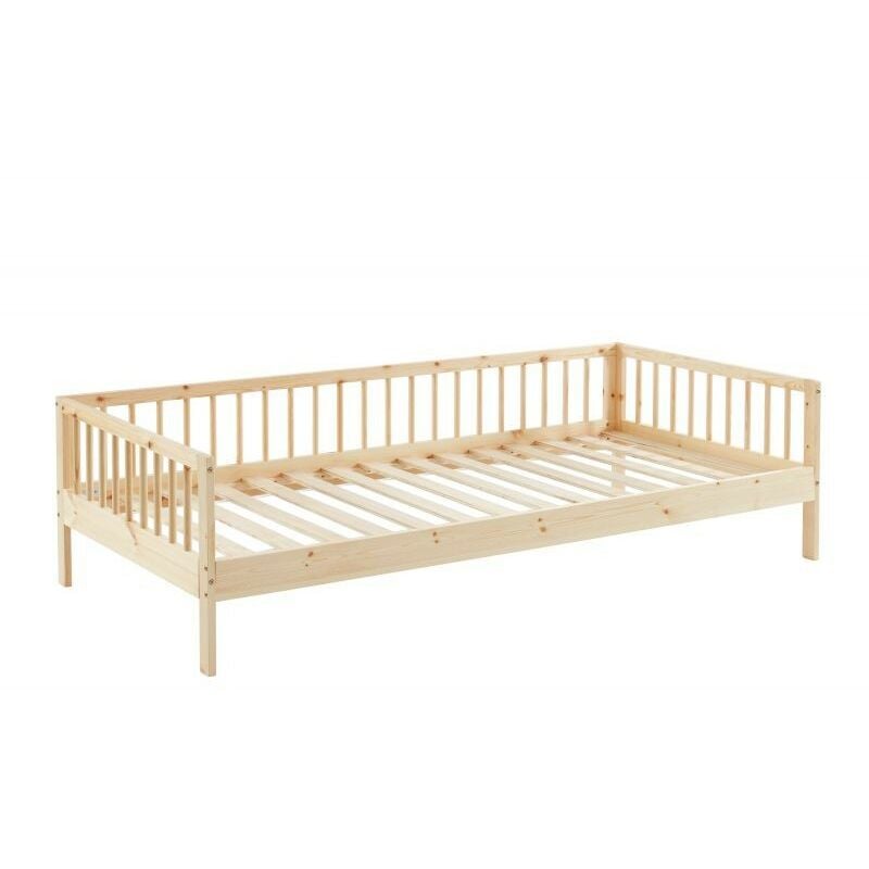 Laïba Kids - Lit Enfant Nid Douillet Pin Massif Beige 90x190