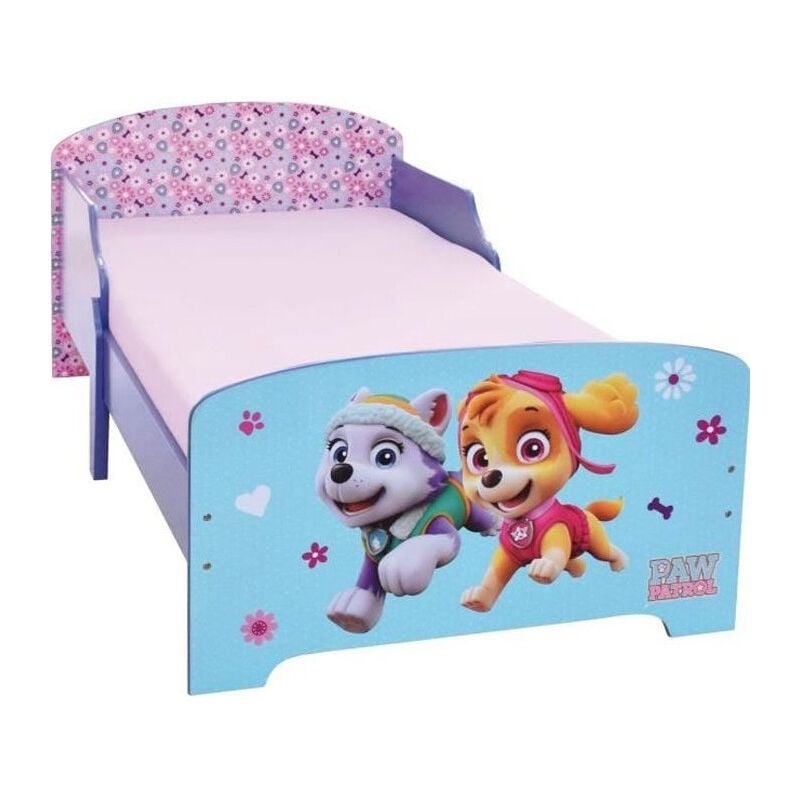 Cijep - pat patrouille fille lit 140x70 cm avec lattes pour enfant