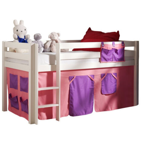 Lit Enfant "Pino Rose" 90x200cm Blanc