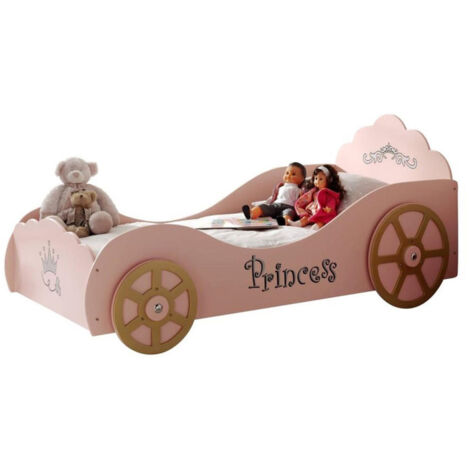 Lit Enfant Princesse "Voiture" 90x200cm Rose