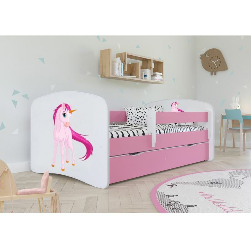 Kocot Kids - Lit Babydreams licorne rose avec un tiroir sans matelas 180/80