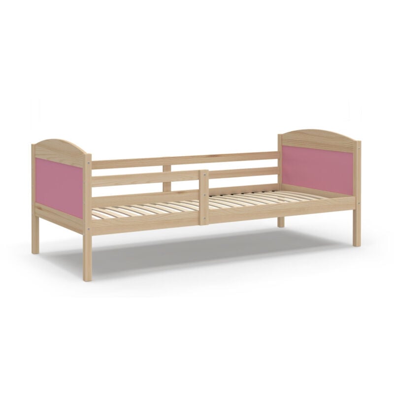 Kids Literie - Lit Enfant Mati 90x190 Pin - rose Livré avec sommiers