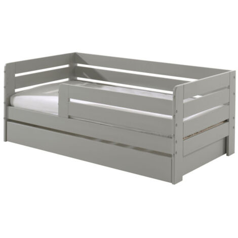 Lit Enfant, Sommier & Tiroir "Toddler" 70x140cm Gris