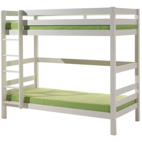 Lit Enfant Superposé Haut "Pino" 90x200cm Blanc