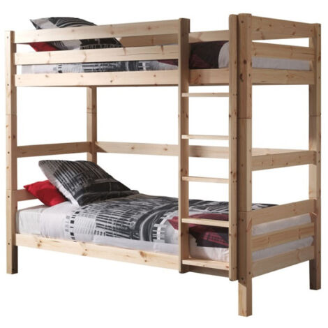 Lit Enfant Superposé Haut "Pino" 90x200cm Naturel