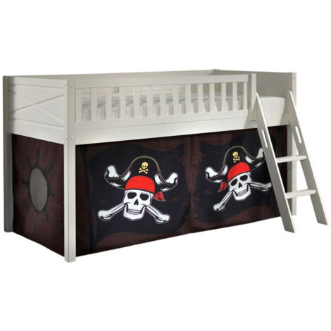 Lit Enfant Tente "Scott Caribian Pirates" 90x200cm Blanc