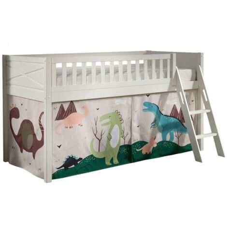 Lit Enfant Tente "Scott Dino" 90x200cm Blanc