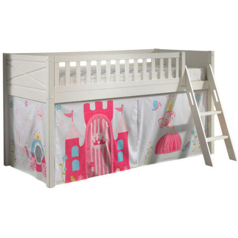 Lit Enfant Tente "Scott Princesse" 90x200cm Blanc