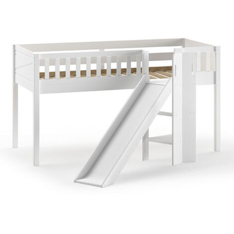 Lit Enfant Toboggan "Scott" 90x200cm Blanc