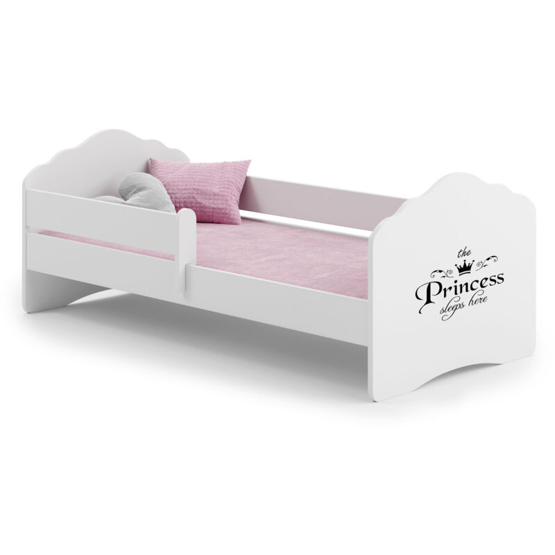 Lit enfant Wave 140x70 avec barrière - Princesse