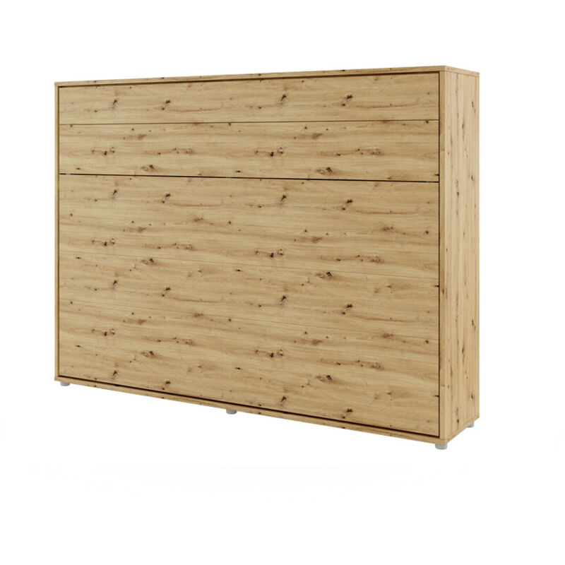 Bim Furniture - Lenart Bed concept lit à roulettes 211x46-168x157cm Chêne