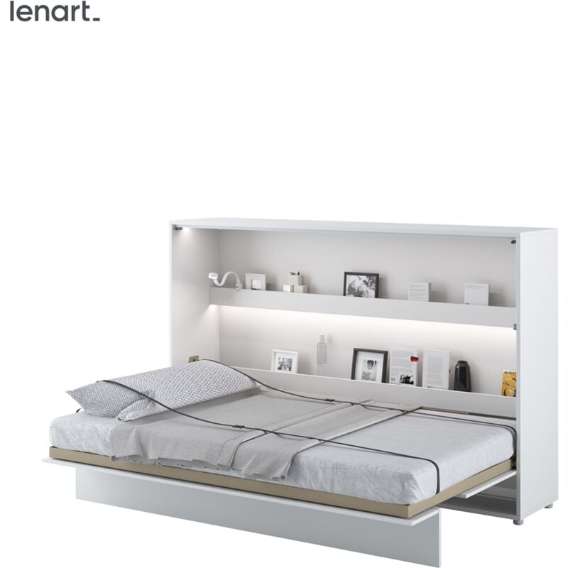 Bim Furniture - Lenart Lit escamotable bed concept 05 120x200 horizontal blanc mat