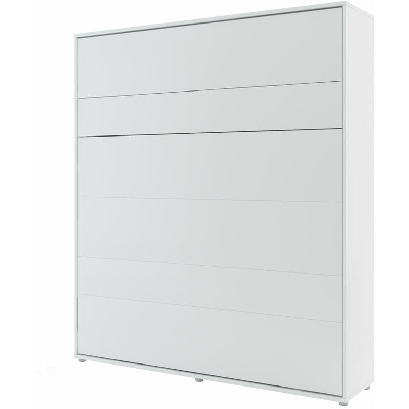 Bim Furniture - Lenart Bed concept lit mural vertical cm191x46-228x217H blanc mat