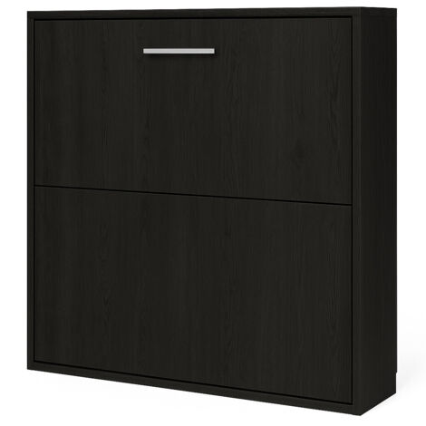 Lit escamotable horizontal 140x190 KLIKA Carbone Sans matelas-Cadre Carbone-Façade Carbone