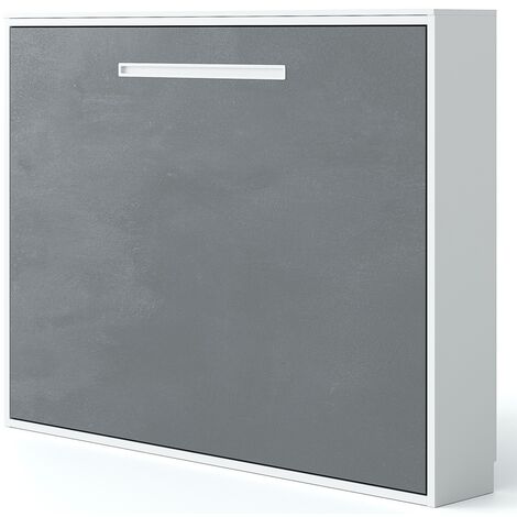 Lit escamotable horizontal 160x200 Molane-Coffrage Glacial 3D-Façade Cambrian