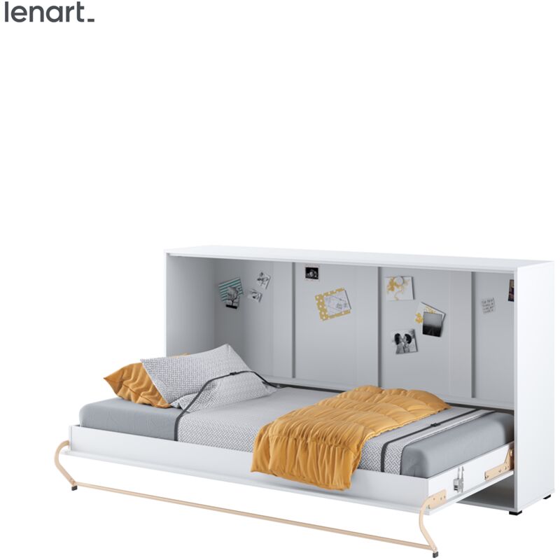 Lenart Lit escamotable Concept Pro CP06 90x200 horizontal blanc brillant