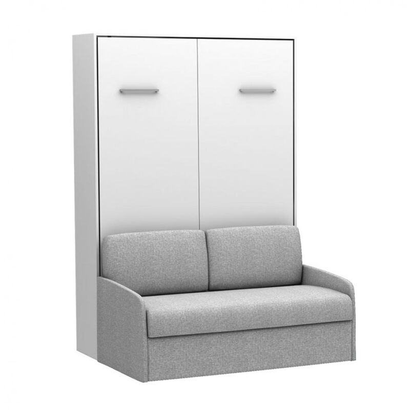 Lit escamotable vertical canapé MULTIMO SOFA couchage 140x200cm blanc Lit escamotable vertical canapé MULTIMO SOFA couchage 140x200cm blanc