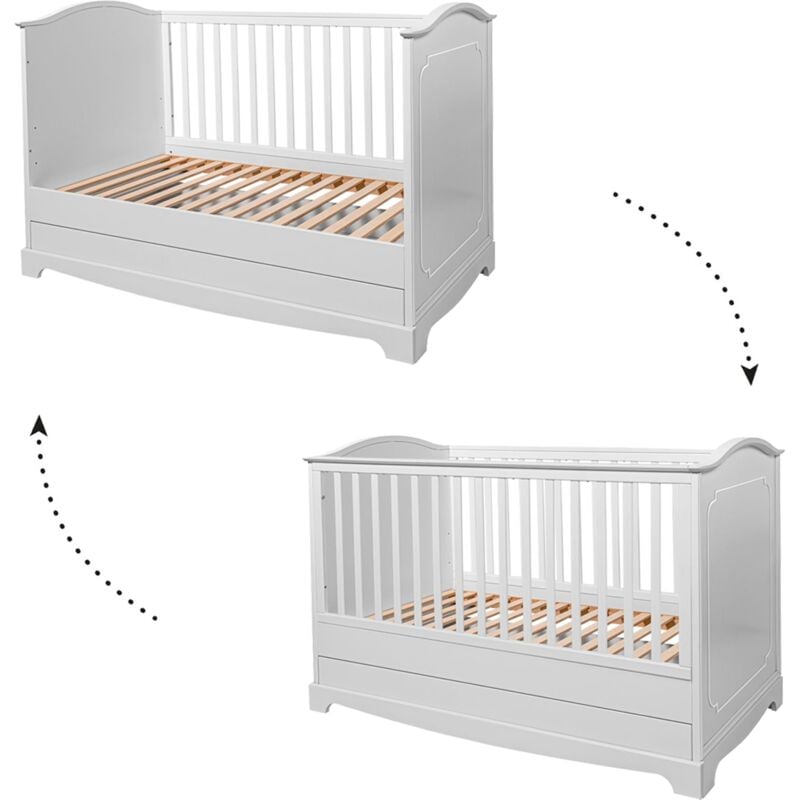 Lit évolutif 70x140 Bellamy Royal - Blanc